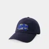 Ader Error Edca Logo-embroidered Cotton Cap In Blue