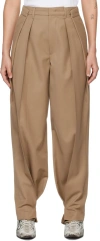 Ader Error Beige Ani Trousers In Beige