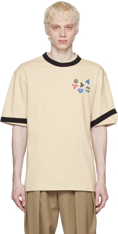 Ader Error Beige Patch T-shirt