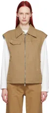 Ader Error Beige Poel Reversible Vest In Beige