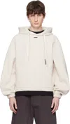Ader Error Beige Realce Product. 29 Hoodie In Oatmeal