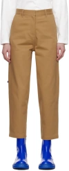 Ader Error Beige Flag Trousers In Beige