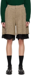 Ader Error Beige Varto Shorts In Beige