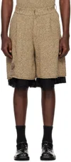 Ader Error Beige Varto Shorts In Beige