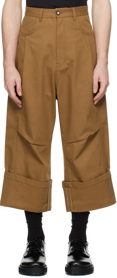 Ader Error Brown Product. 80 Trousers In Camel