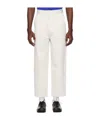 Ader Error Belt Loop Logo Casual Pants In White