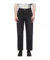 Ader Error Belt Loop Logo Jeans Pants In Black