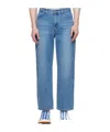 Ader Error Belt Loop Logo Jeans Pants In Blue