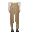 Ader Error Belt Loop Zipper Casual Pants In Brown