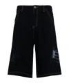 Ader Error Belt Loop Zipper Shorts In Black
