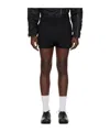 Ader Error Belt Loop Zipper Shorts In Black