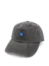 Ader Error Bl Tag Logo-patch Baseball Cap In Grey