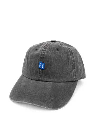 Ader Error Bl Tag Logo-patch Baseball Cap In Grey