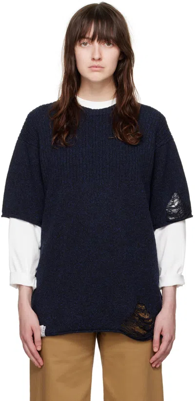 Ader Error Black & Blue Varto Sweater In Noir