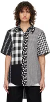 Ader Error Amb Patchwork Short-sleeve Shirt In Black