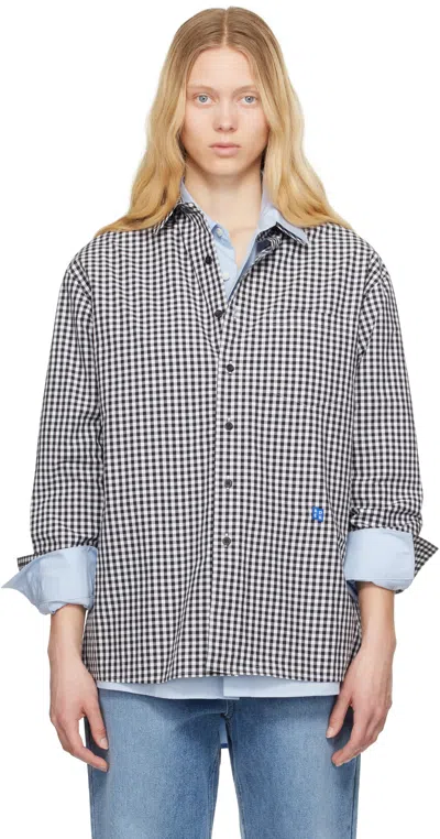 Ader Error Black & White Sig; Bl Tag 02 Shirt In Noir