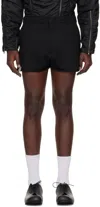 Ader Error Belt Loop Zipper Shorts In Noir