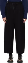 Ader Error Black Brushed Trousers In Noir