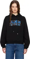 Ader Error Black Edca Product. 39 Hoodie In Black