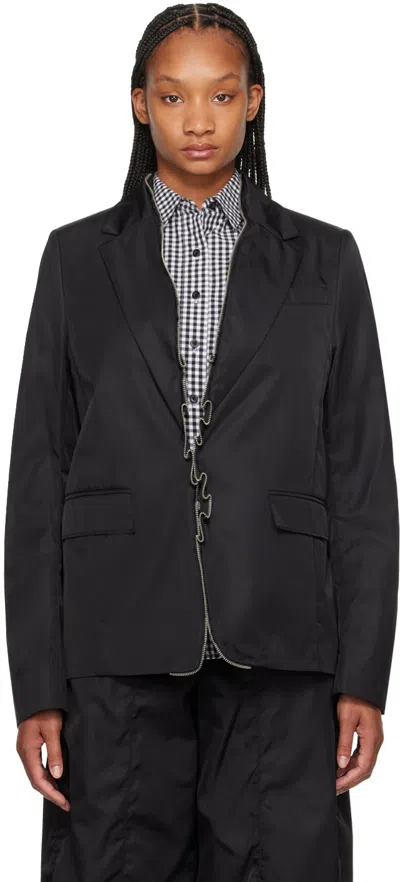 Ader Error Black Elva Blazer In Noir