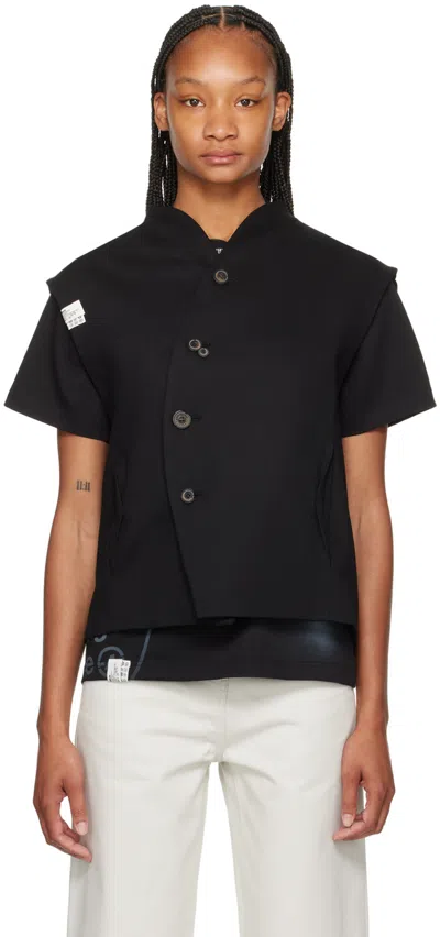 Ader Error Black Flag Waistcoat In Noir