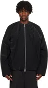 Ader Error Black Gathered Down Jacket In Noir