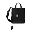 Ader Error Black Grained Leather Tote In Black
