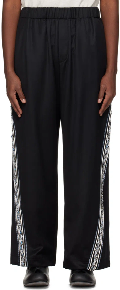 Ader Error Black Lawn Trousers In Noir