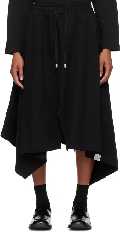 Ader Error Black Levena Midi Skirt In Noir