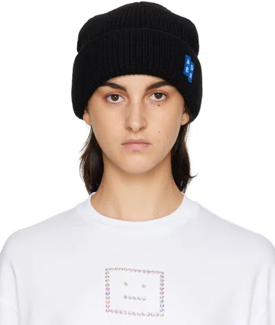ADER ERROR BLACK LOGO BEANIE