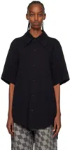 Ader Error Black Oversized Shirt In Black