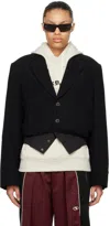 Ader Error Black Paneled Blazer In Noir