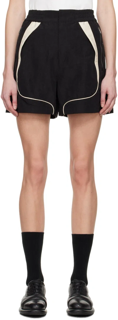 Ader Error Black Paneled Shorts