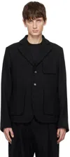 Ader Error Black Patch Pocket Blazer In Noir