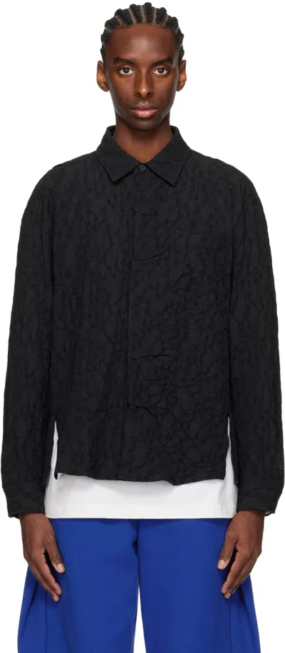 Ader Error Black Patch Pocket Shirt In Noir