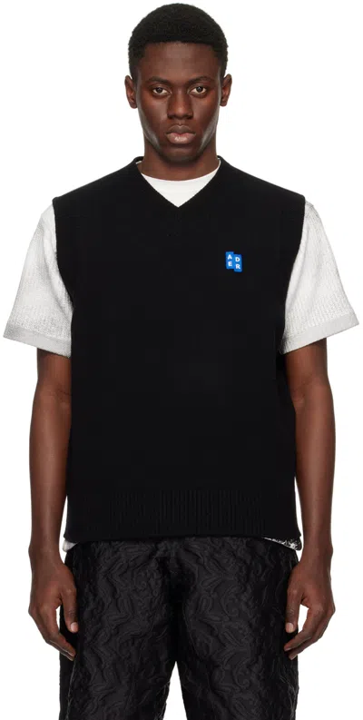 Ader Error Black Patch Vest In Noir