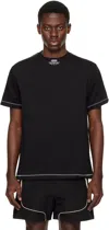 Ader Error Black Printed T-shirt In Noir