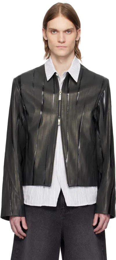 Ader Error Black Product. 14 Leather Jacket