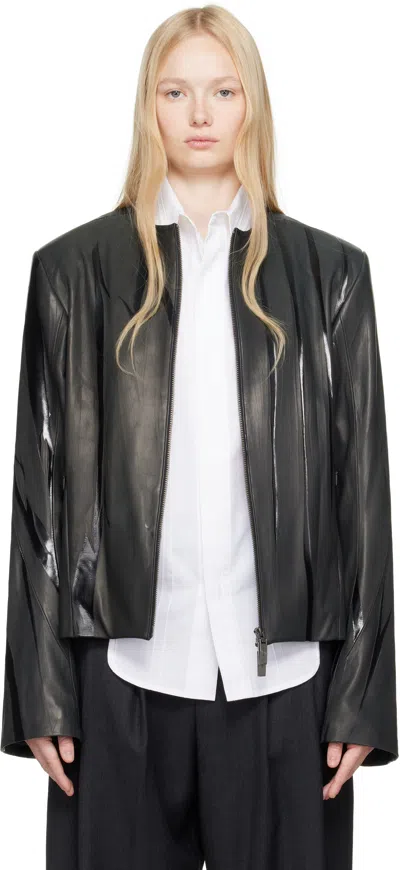Ader Error Black Product. 14 Leather Jacket
