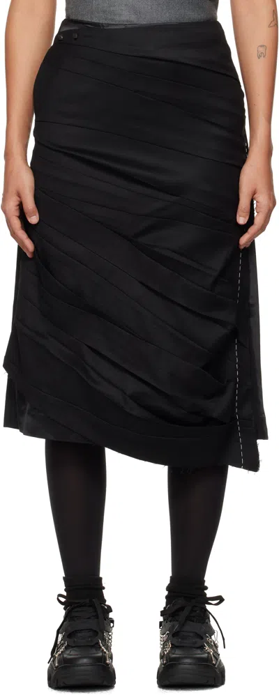 Ader Error Black Product. 62 Midi Skirt In Noir