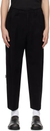 Ader Error Black Raw Edge Trousers In Noir