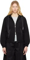 Ader Error Black Realce Product. 31 Zip-up Hoodie In Black