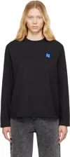 Ader Error Black Sig; Bl Tag 01 Long Sleeve T-shirt In Noir