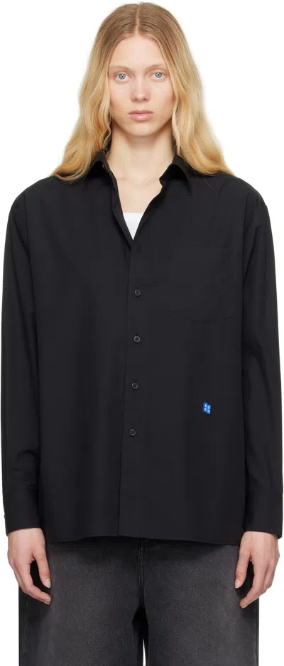 Ader Error Black Sig; Bl Tag 01 Shirt In Noir