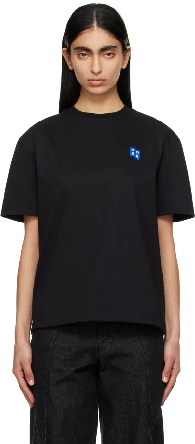 Ader Error Black Sig; Bl Tag 01 T-shirt In Noir