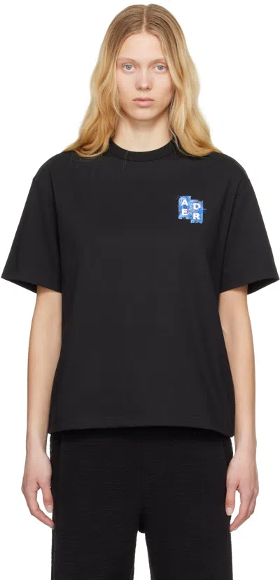 Ader Error Black Sig; Bl Tag 06 T-shirt In Noir