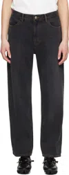 Ader Error Black Sig; Trs Tag 01 Jeans In Noir