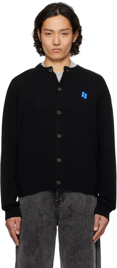 Ader Error Black Sig; Trs Tag 02 Cardigan In Noir