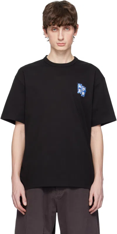 Ader Error Black Sig; Trs Tag 06 T-shirt In Noir