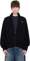 Ader Error Long-sleeved Cardigan In Noir